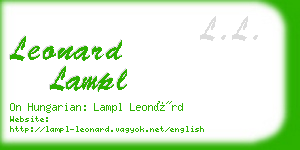 leonard lampl business card